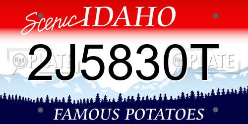 2J5830T Idaho License Plate