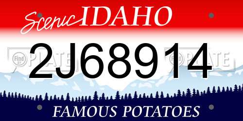 2J68914 Idaho License Plate