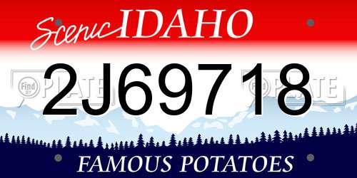 2J69718 Idaho License Plate