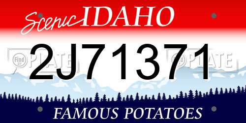 2J71371 Idaho License Plate