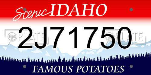 2J71750 Idaho License Plate
