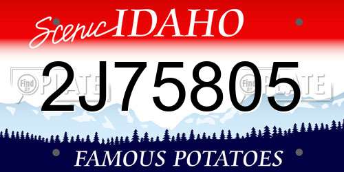 2J75805 Idaho License Plate