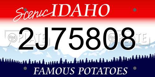 2J75808 Idaho License Plate