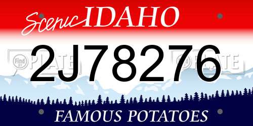 2J78276 Idaho License Plate