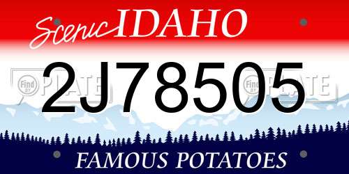 2J78505 Idaho License Plate