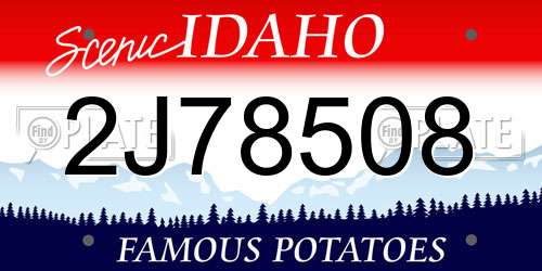 2J78508 Idaho License Plate
