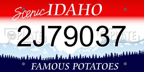 2J79037 Idaho License Plate