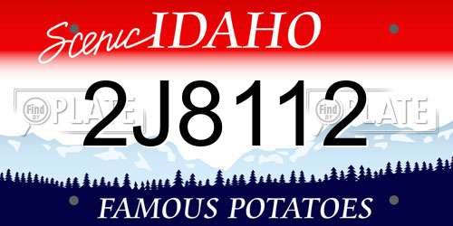 2J8112 Idaho License Plate