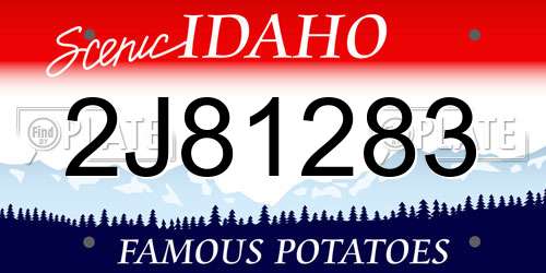2J81283 Idaho License Plate
