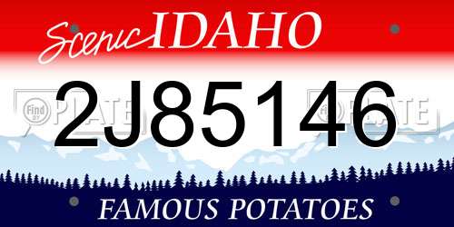 2J85146 Idaho License Plate