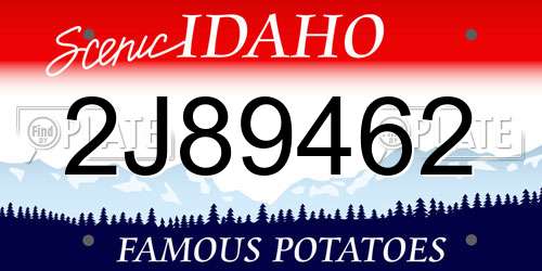2J89462 Idaho License Plate