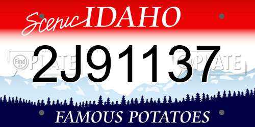 2J91137 Idaho License Plate