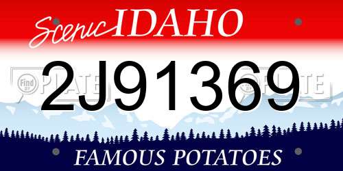 2J91369 Idaho License Plate