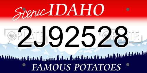2J92528 Idaho License Plate