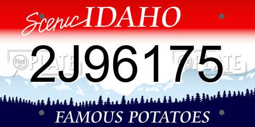 2J96175 Idaho License Plate