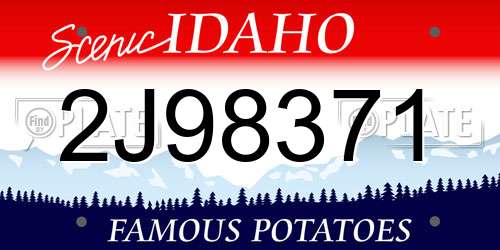 2J98371 Idaho License Plate