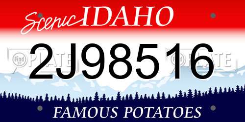 2J98516 Idaho License Plate