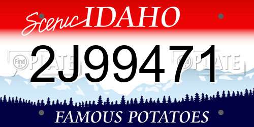 2J99471 Idaho License Plate