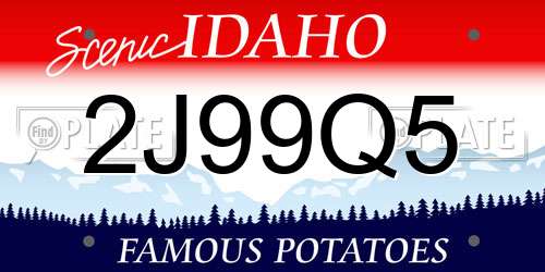 2J99Q5 Idaho License Plate