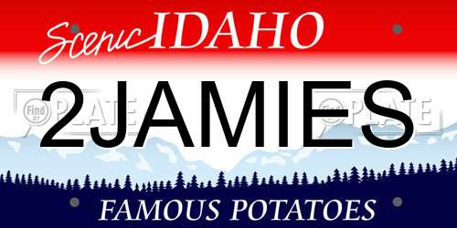 2JAMIES Idaho License Plate