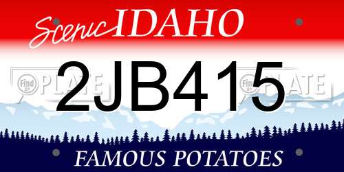 2JB415 Idaho License Plate