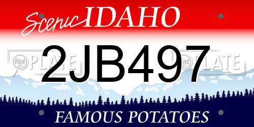 2JB497 Idaho License Plate