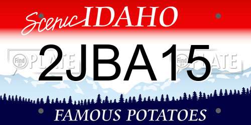 2JBA15 Idaho License Plate
