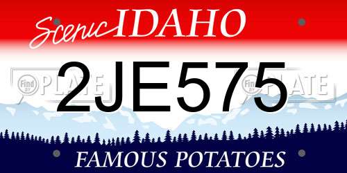 2JE575 Idaho License Plate