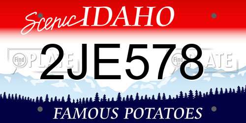 2JE578 Idaho License Plate