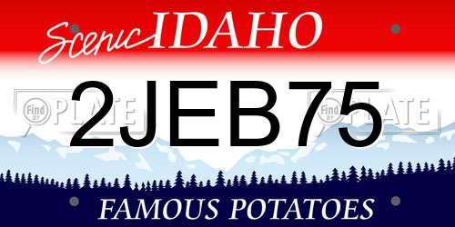 2JEB75 Idaho License Plate
