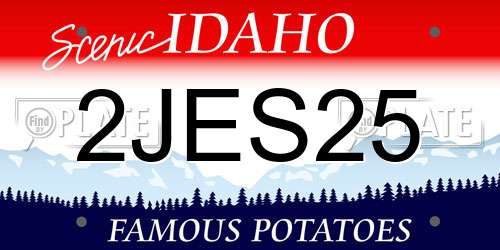 2JES25 Idaho License Plate
