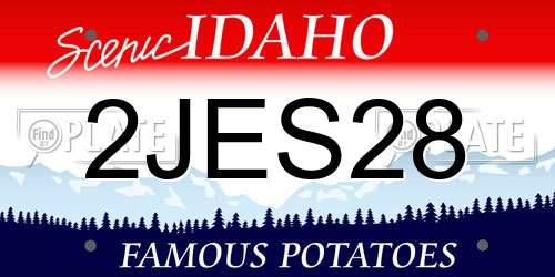 2JES28 Idaho License Plate