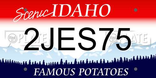 2JES75 Idaho License Plate
