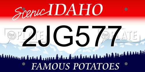 2JG577 Idaho License Plate