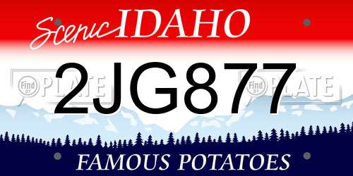 2JG877 Idaho License Plate