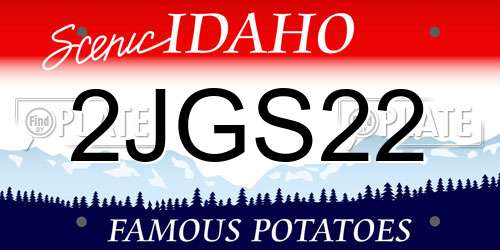 2JGS22 Idaho License Plate