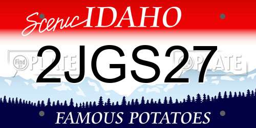 2JGS27 Idaho License Plate