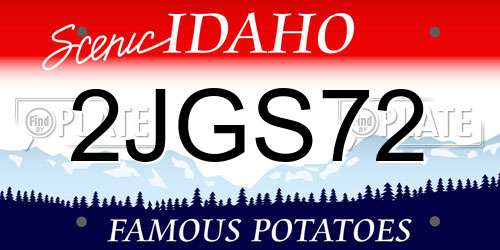 2JGS72 Idaho License Plate