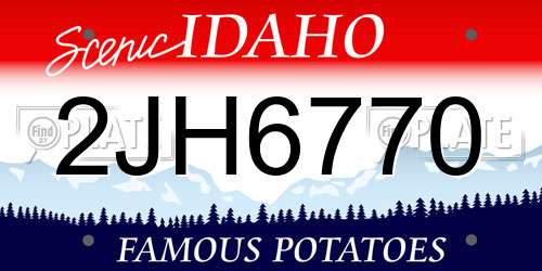 2JH6770 Idaho License Plate