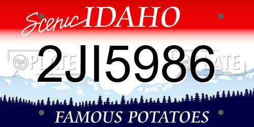 2JI5986 Idaho License Plate