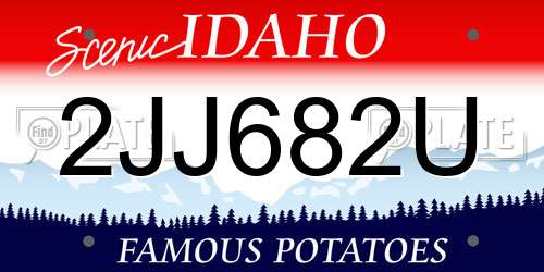 2JJ682U Idaho License Plate