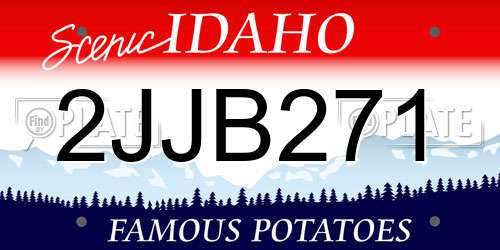 2JJB271 Idaho License Plate