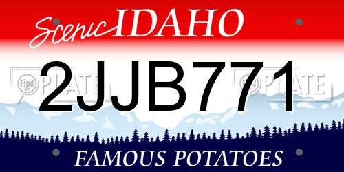 2JJB771 Idaho License Plate