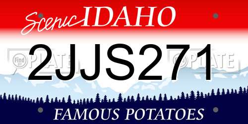2JJS271 Idaho License Plate