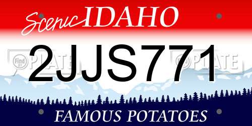 2JJS771 Idaho License Plate