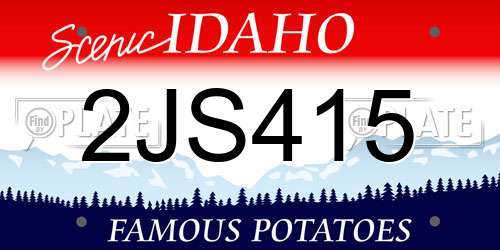 2JS415 Idaho License Plate