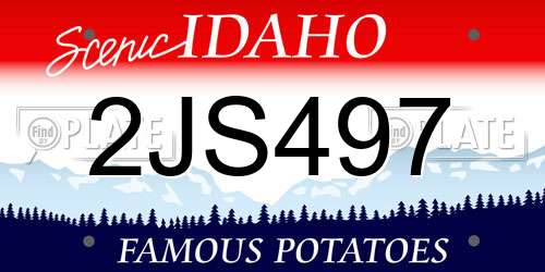 2JS497 Idaho License Plate