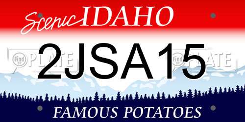 2JSA15 Idaho License Plate