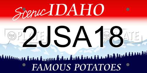 2JSA18 Idaho License Plate