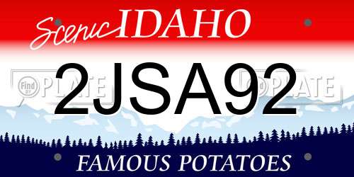 2JSA92 Idaho License Plate
